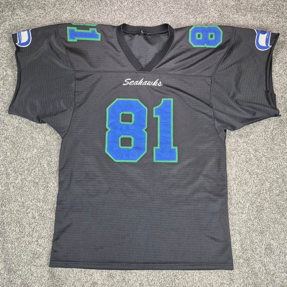 Seattle Seahawks NFL Training Jersey Mens Black #81 Embroidered Mesh Football